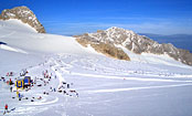 Cross country skiing on the Glacier